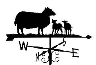 Ewe with lambs weathervane